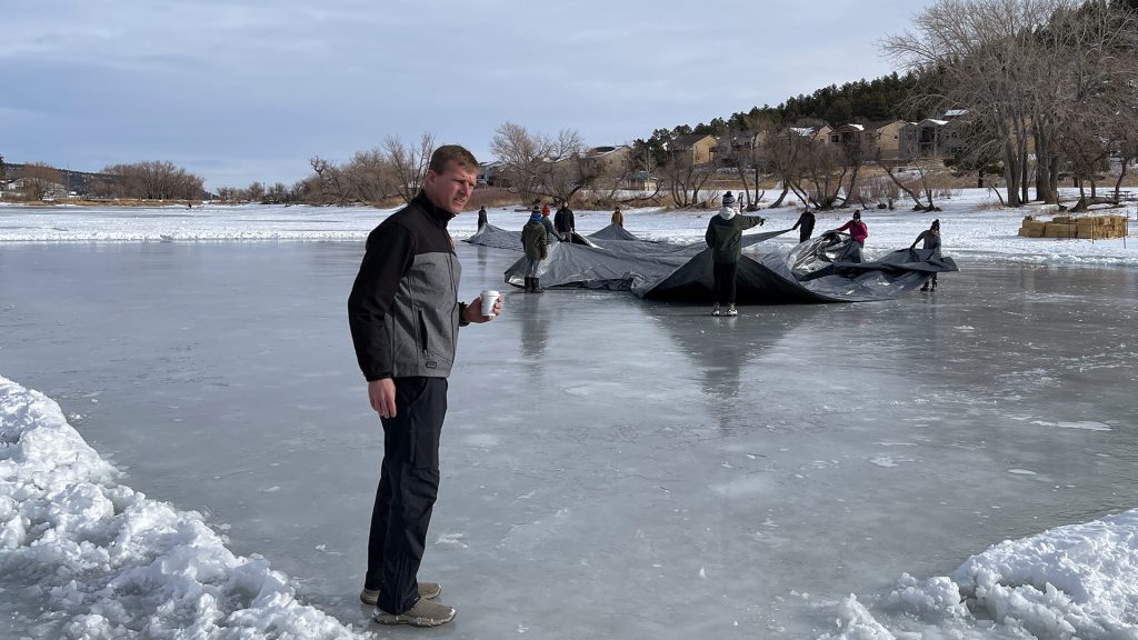 Lewis-Palmer hockey coach Scott Bradley