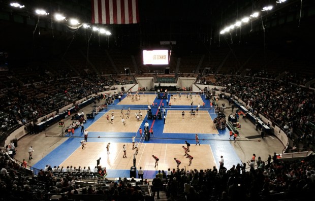 State volleyball generic Denver Coliseum