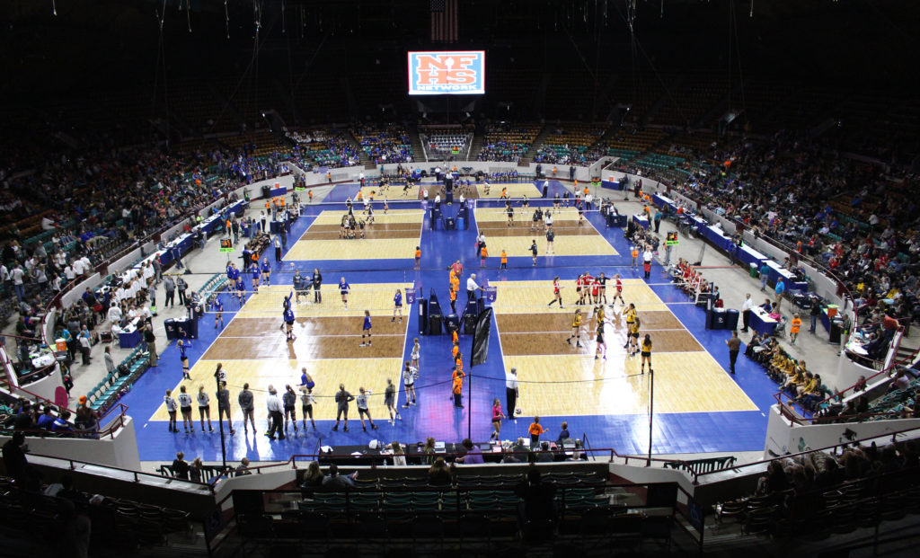 State volleyball Denver Coliseum venue generic