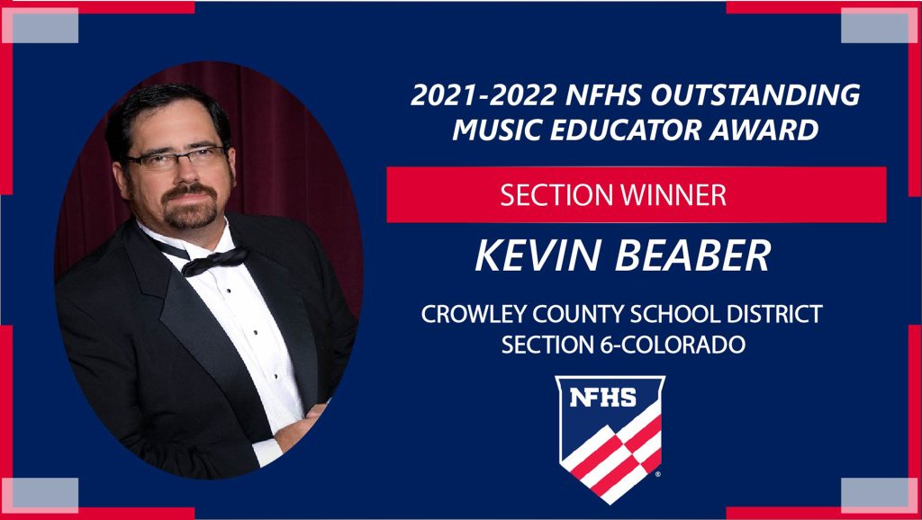 Kevin Beaber NFHS Outstanding Music Educator Award