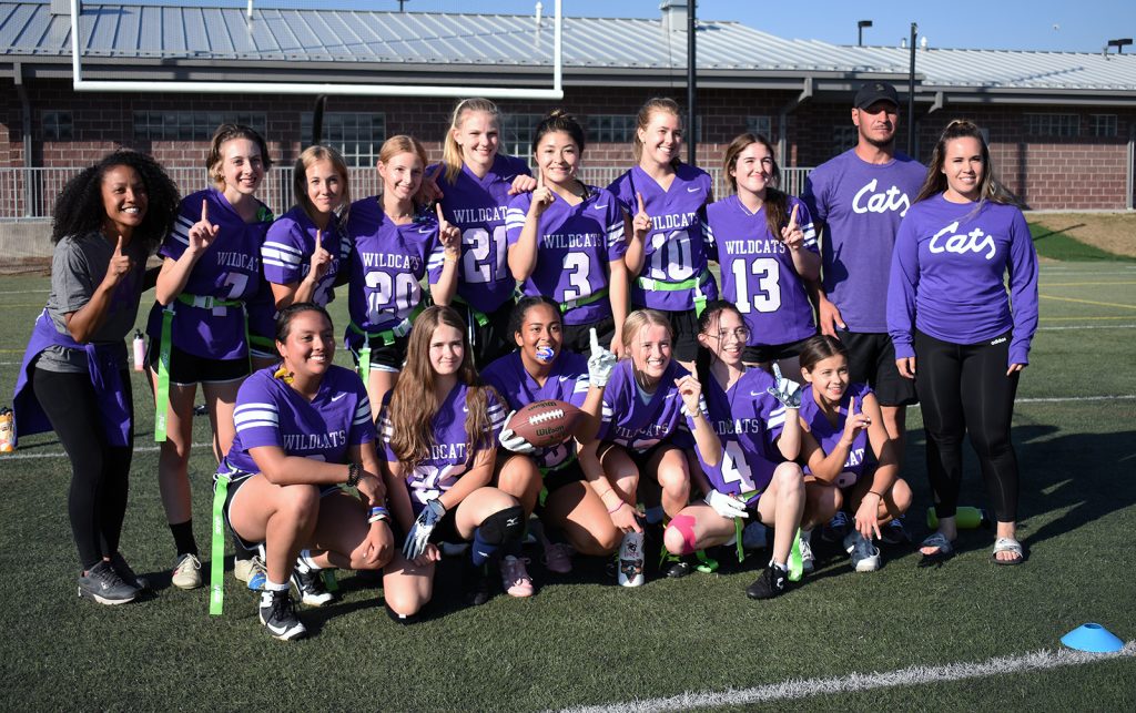 Arvada West girls flag football Jeffco champs
