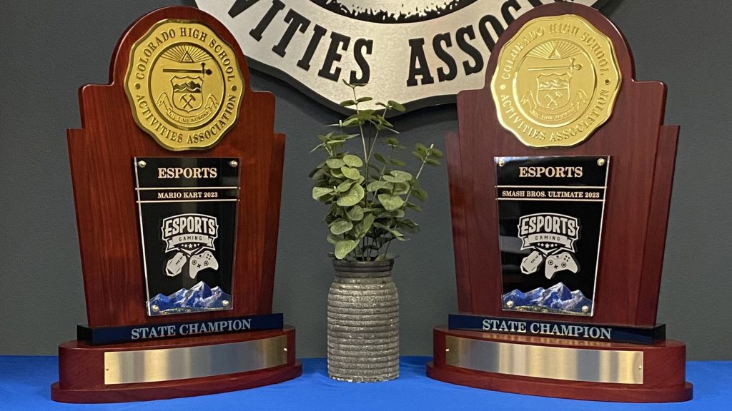 Esports trophies for Super Smash Bros and Mario Kart