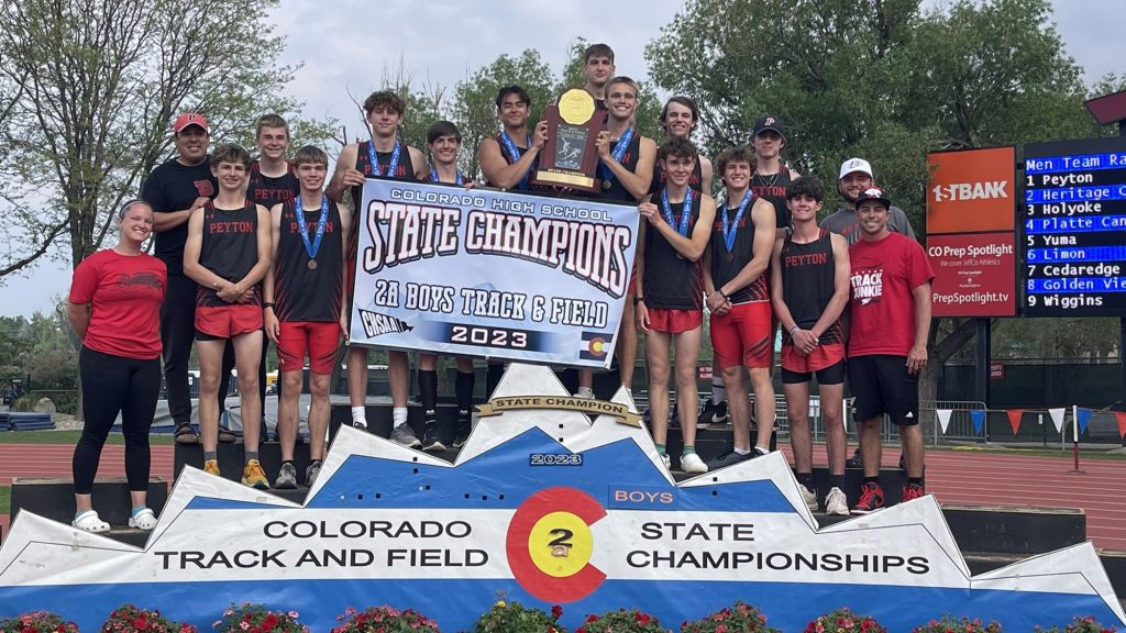 Peyton 2023 2A boys TF champs