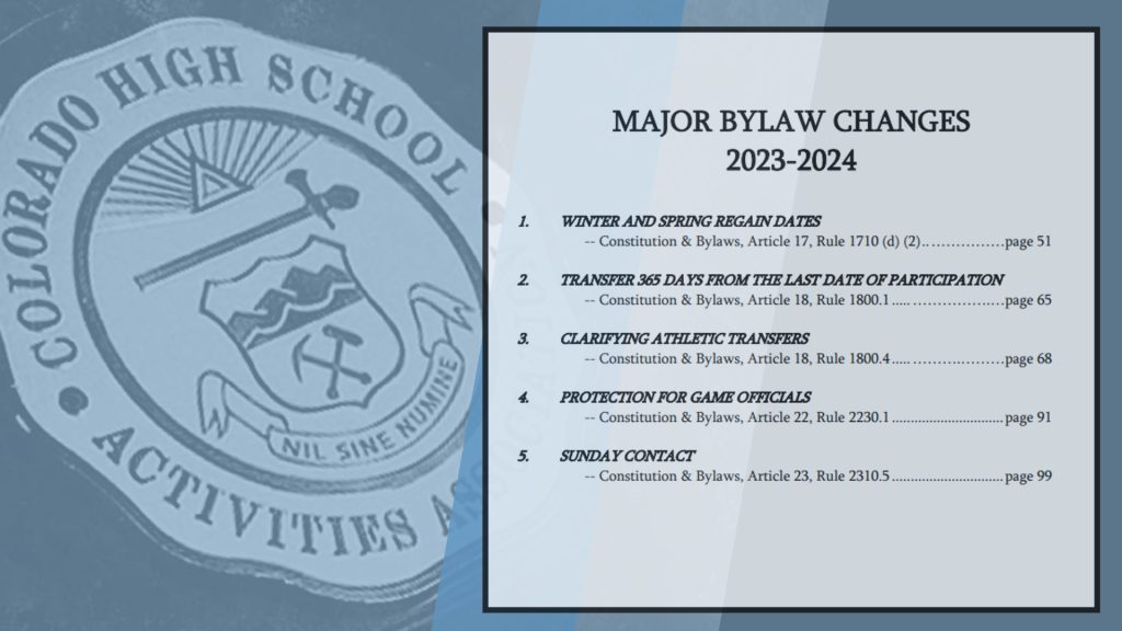 Bylaw Changes for 2023-24