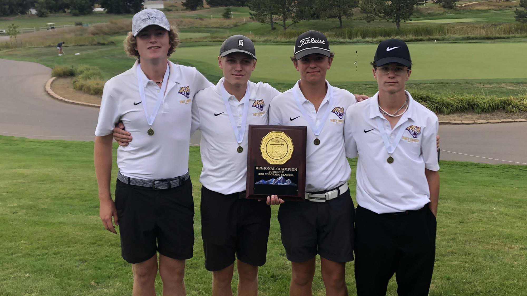 Holy Family won the 3A Boys Golf Region 3 Championship. Photo by Jon Yunt