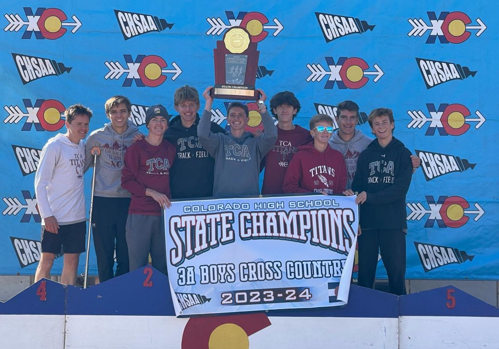 The Classical Academy boys cross country champions 3A