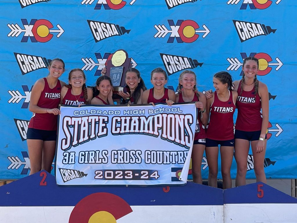 The Classical Academy girls cross country champions 3A