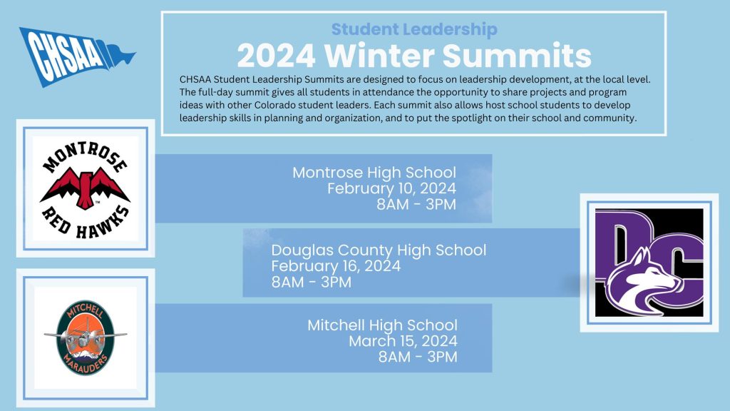 CHSAA Winter Summit dates graphic