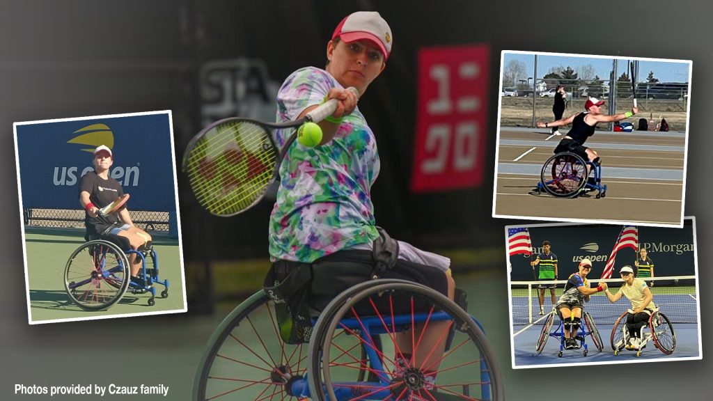 Sabina Czauz wheelchair tennis graphic