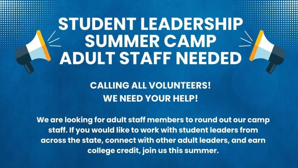 Request for Adult Staff at Student Leadership Camp