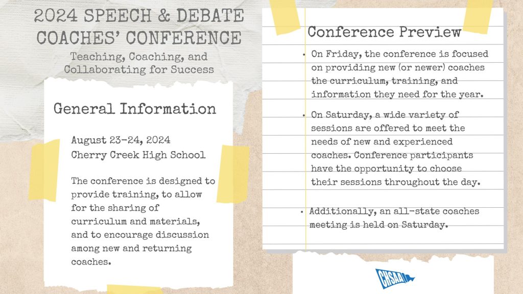 Speech and Debate Coaches Conference