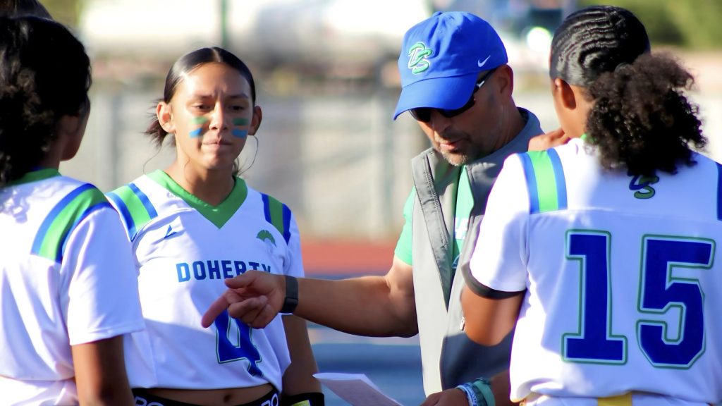 Doherty's Rodney Pierson flag football coach