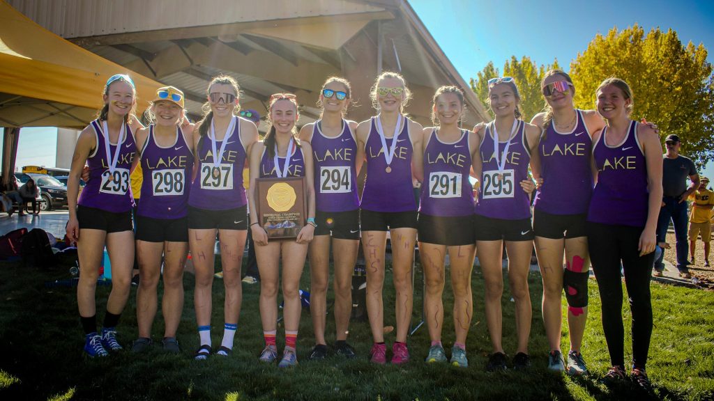 Lake County girls cross country region champions