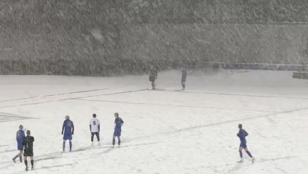 Cherry Creek soccer in the snow