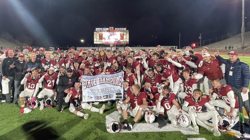 The Classical Academy team photo after winning the 2A state championship