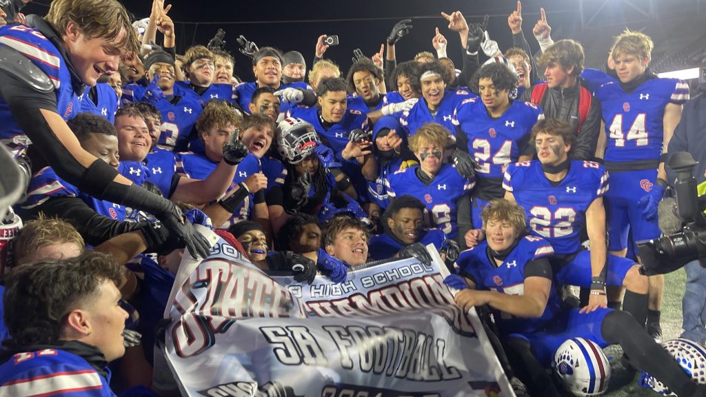 Cherry Creek team photo after winning the 5A state football championship