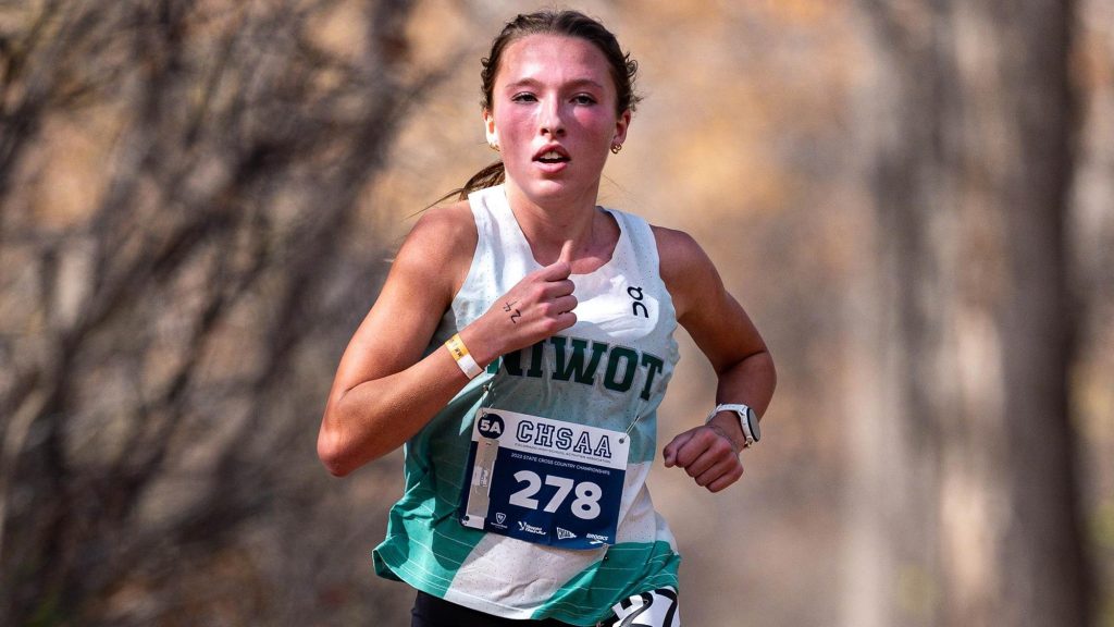 Addison Ritzenhein runs at the 2024 5A State Cross Country Championships