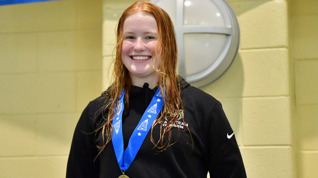 Fossil Ridge's Sydney Oveson - 5A dive champion