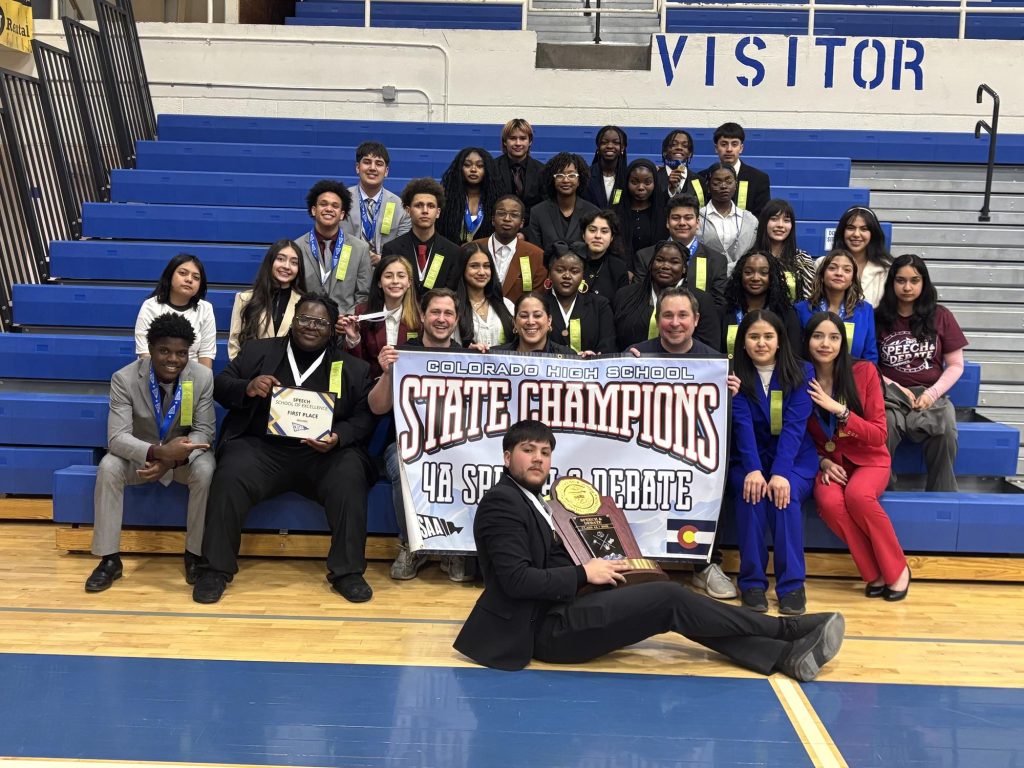 RISE team photo after winning the 2025 4A speech and debate state championship