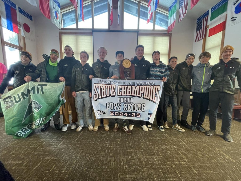 Summit boys Nordic team photo after winning the 2025 state championship.