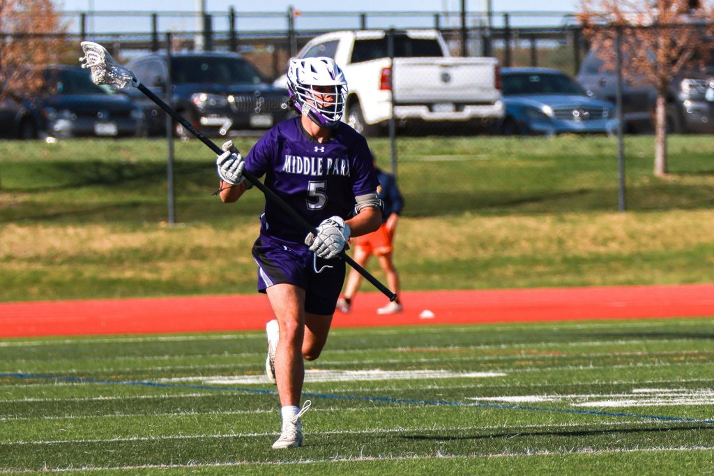 Carter Chamberlain of Middle Park playing lacrosse