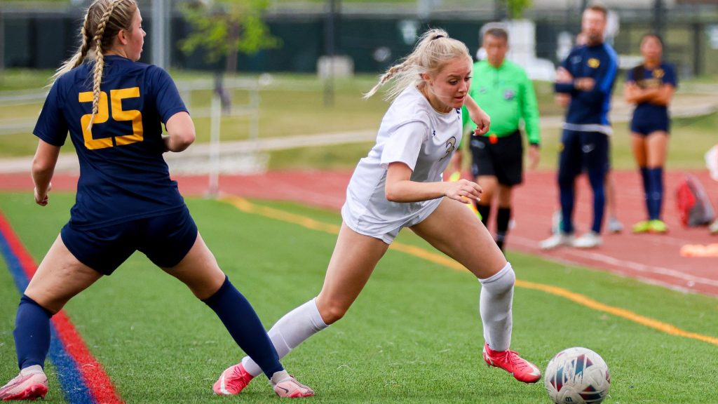 Mullen's Priscella Sanchez playing soccer
