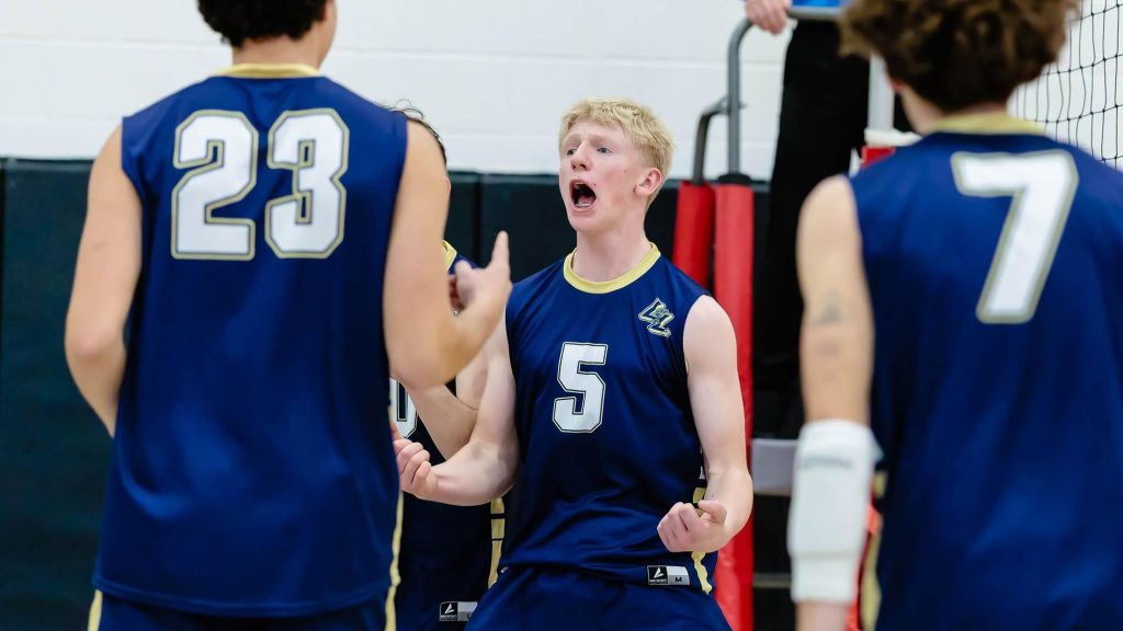 Legacy boys volleyball celebration
