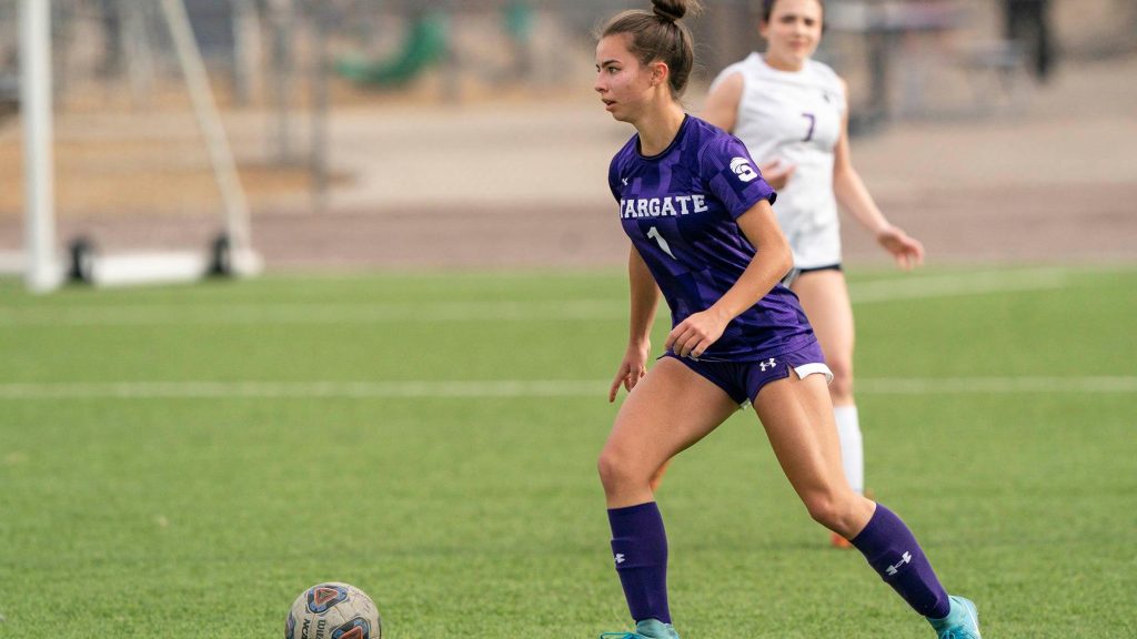 Danie Lewis of Stargate School playing soccer.