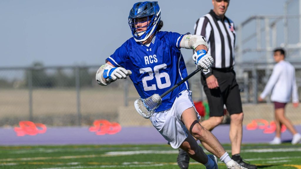 Zander Adfield of Resurrection Christian playing lacrosse