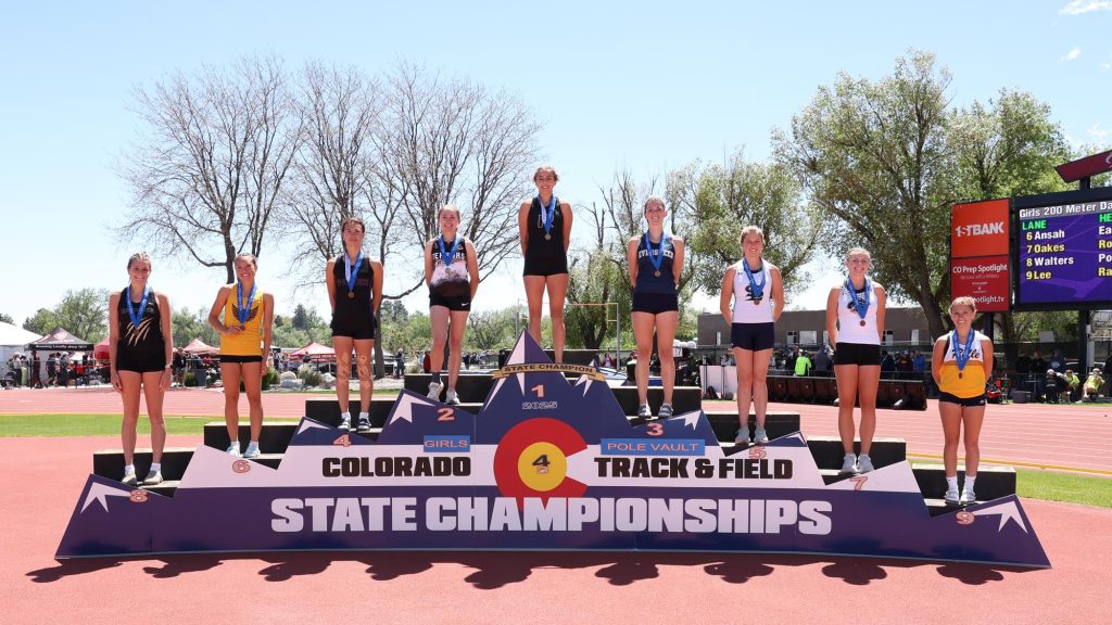2025 4A Girls Pole Vault Podium