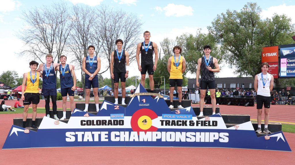 2025 4A Boys Pole Vault Podium