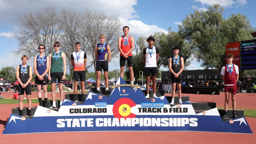 2025 3A Boys High Jump Podium