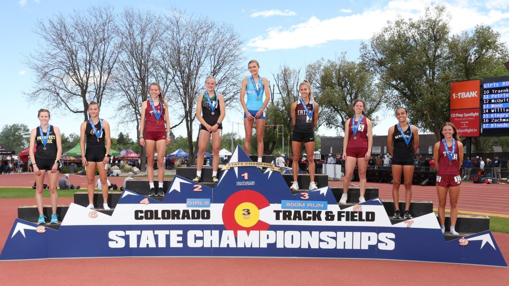 2025 3A Girls 800m Podium