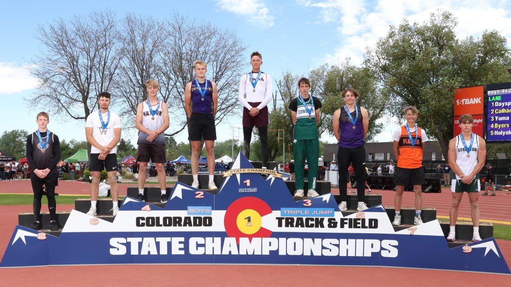 2025 1A Boys Triple Jump Podium