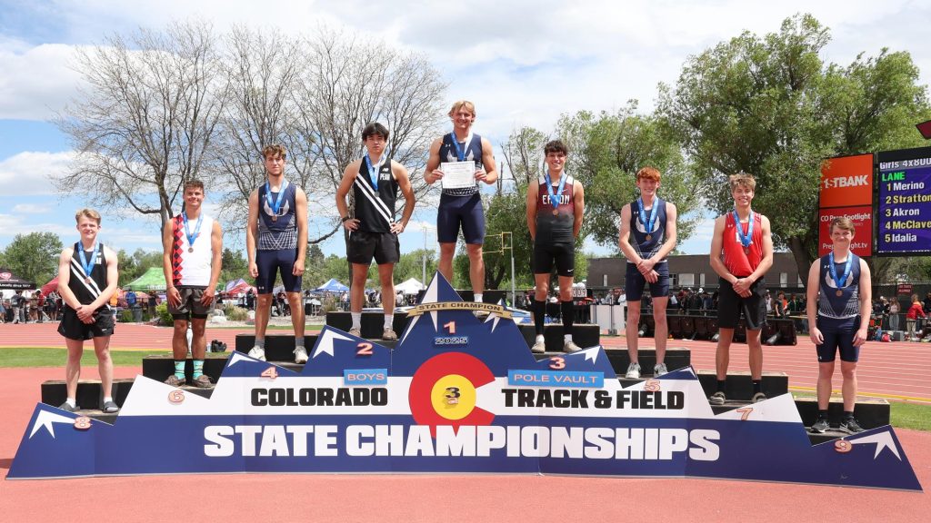 3A Boys Pole Vault Podium
