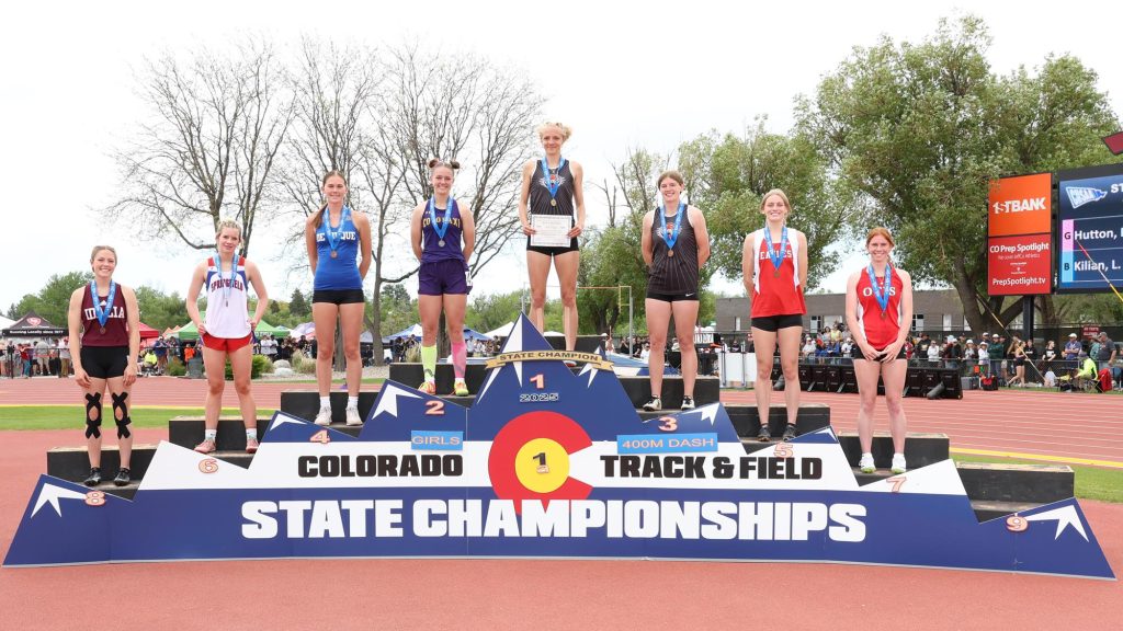 2025 1A Girls 400m Podium