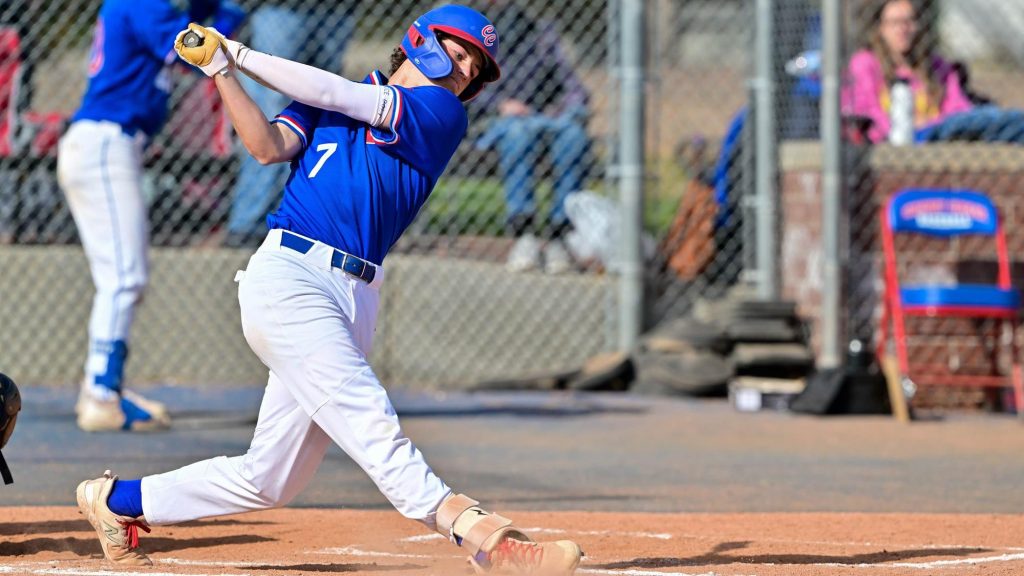 Connor Larkin of Cherry Creek follows through on a swing