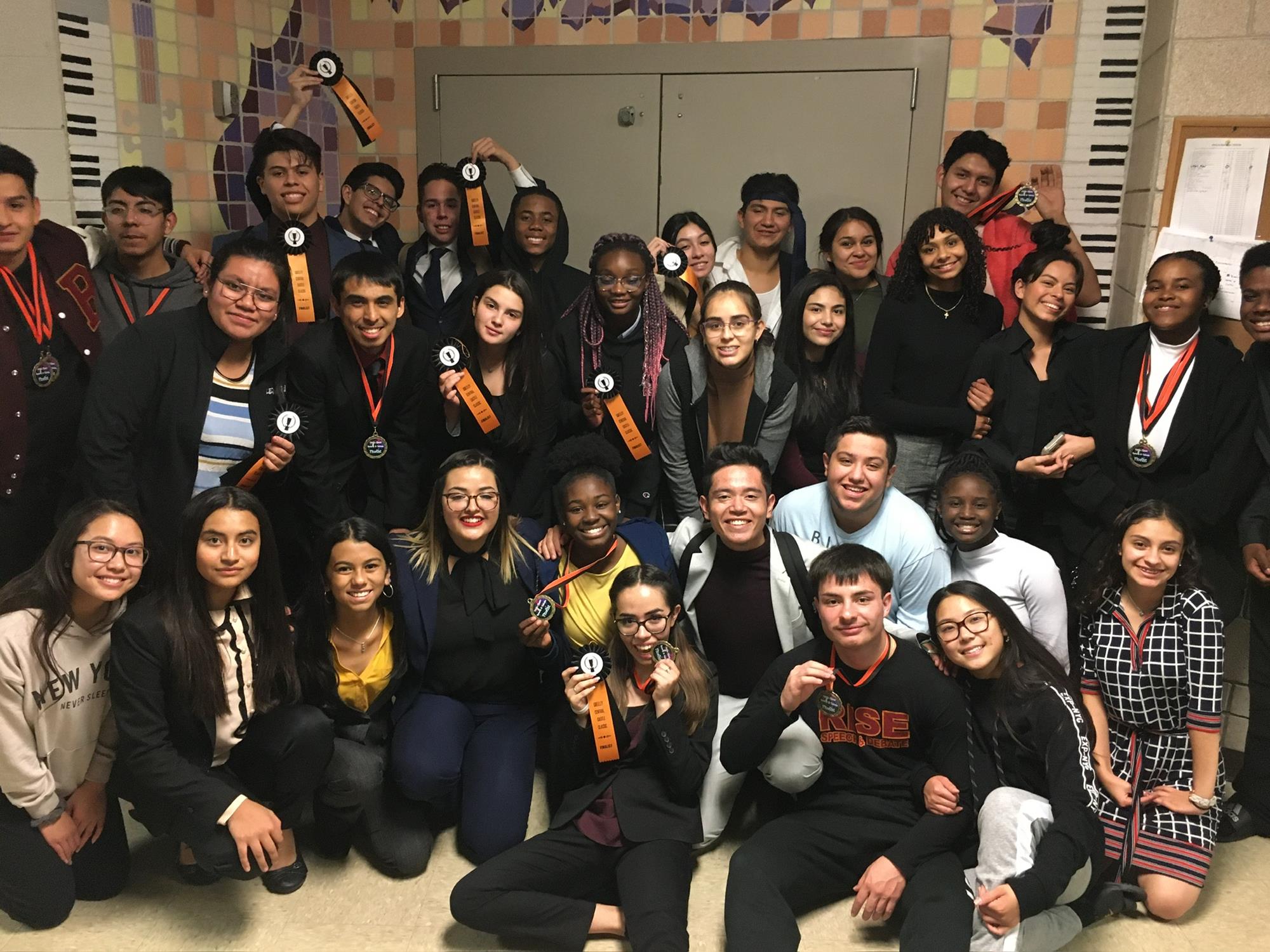 Members of the RISE Speech and Debate Team in 2019