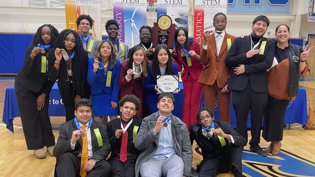 Anna Steed with RISE Speech and Debate team