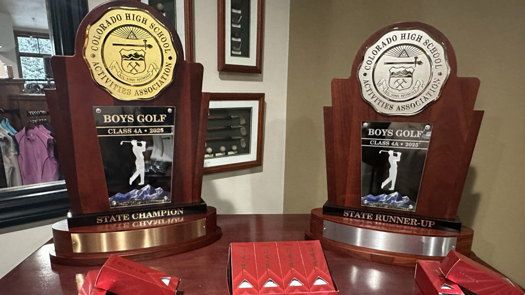 4A Boys Golf trophies