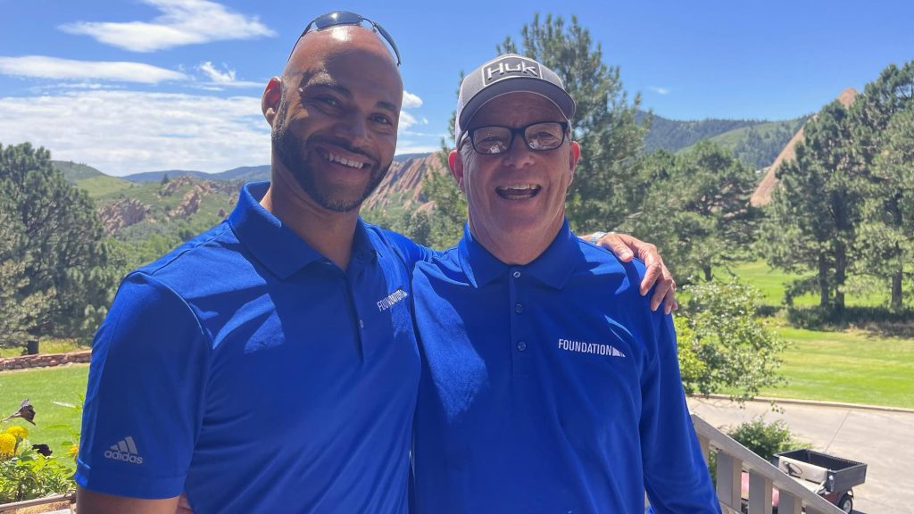 Jon Hill and John Haefeli at the Foundation Golf Tournament in 2024