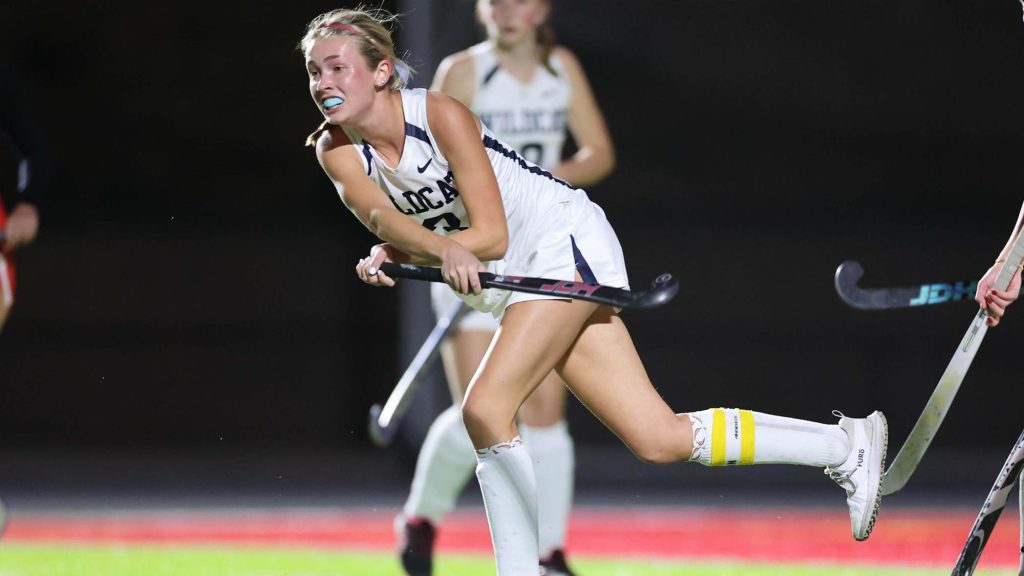 St. Mary's Academy player in a field hockey game