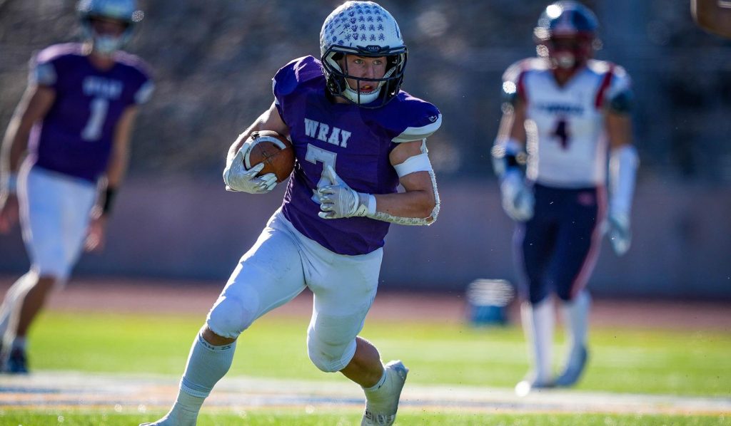 Austin Collins of Wray running with the football