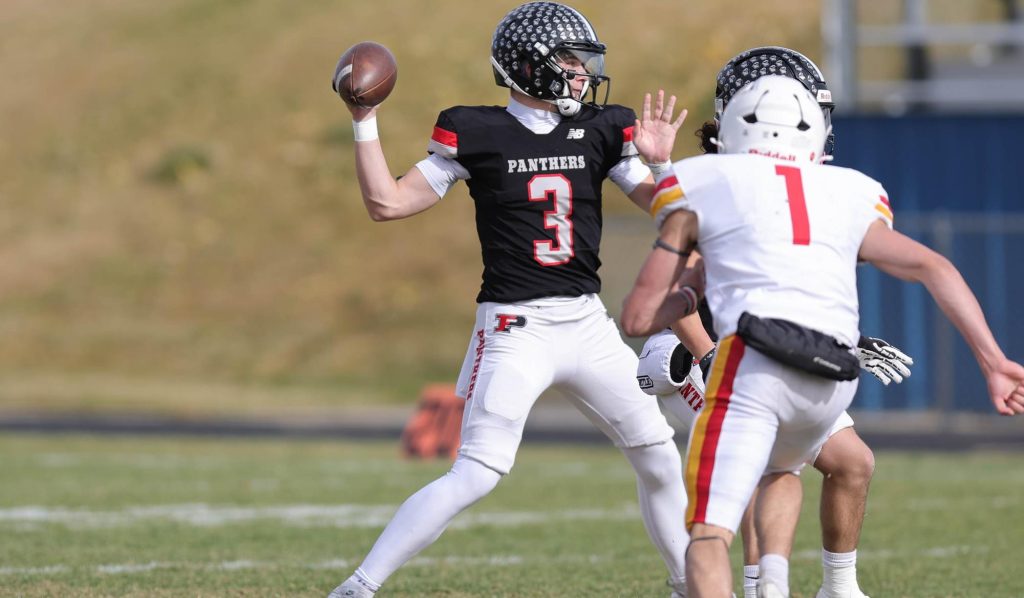 Pomona quarterback Tucker Ingersoll prepares to pass