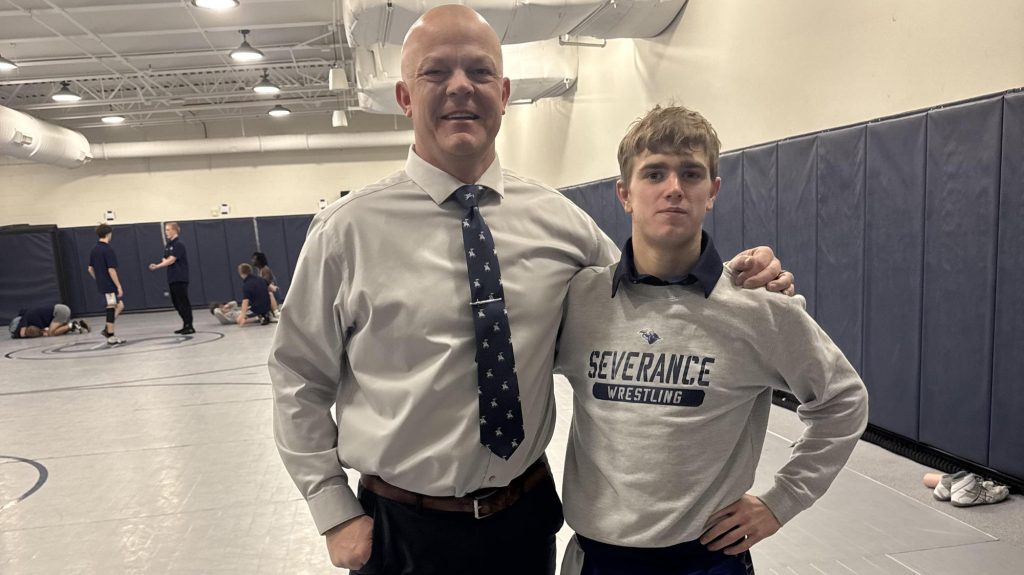 Drake VomBaur and Coach Sam Dare