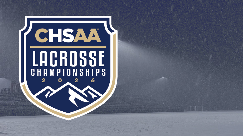 Girls Lacrosse Tournament Logo on snowy stadium background